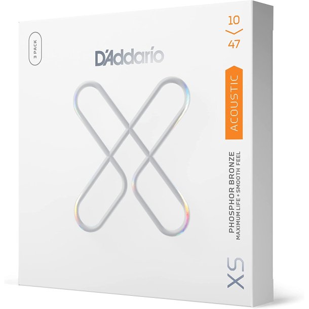 D'Addario XSAPB1047-3P, Strenges�t Western XS Phos.Bronze 010-047, 3-pack